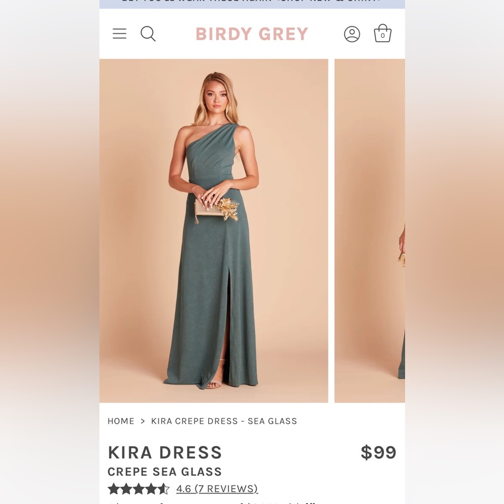 Birdy Grey bridesmaid dress in seaglass
